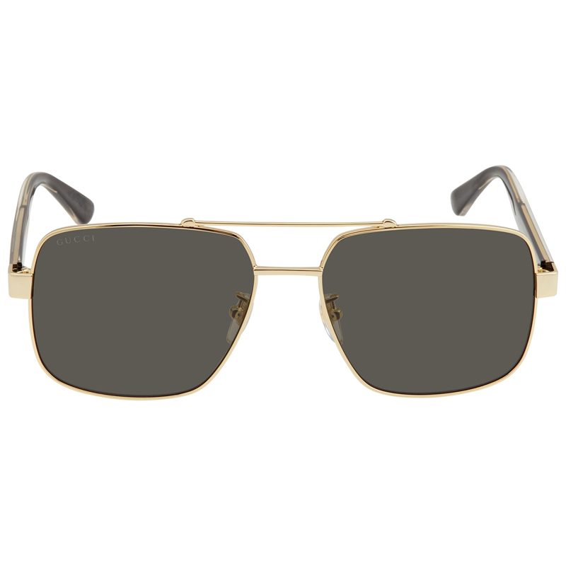 Grey Navigator Mens Sunglasses GG0529S 001 60_Gold