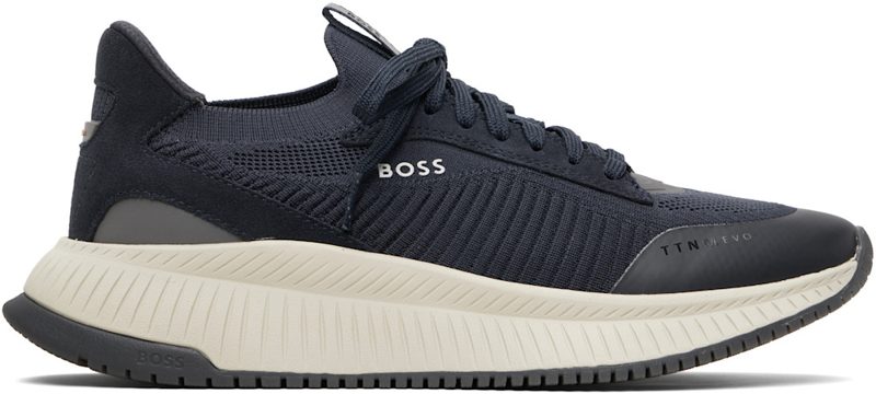 Navy TTNM EVO Knitted Sneakers 261085M237060