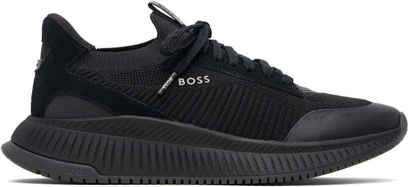 Black TTNM EVO Knitted Upper Sneakers 261085M237054