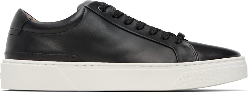 Black Leather Gary Sneakers 261085M237053