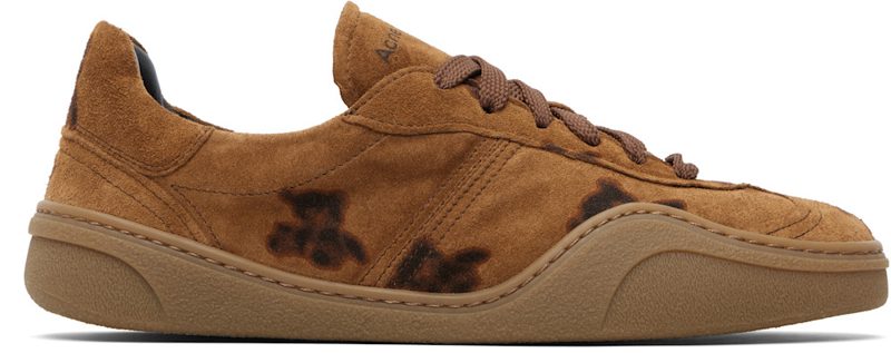 Brown Lace-Up Sneakers 261129M237000