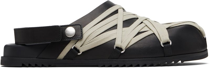Black Temple Megalace Mule Loafers 261232M231000