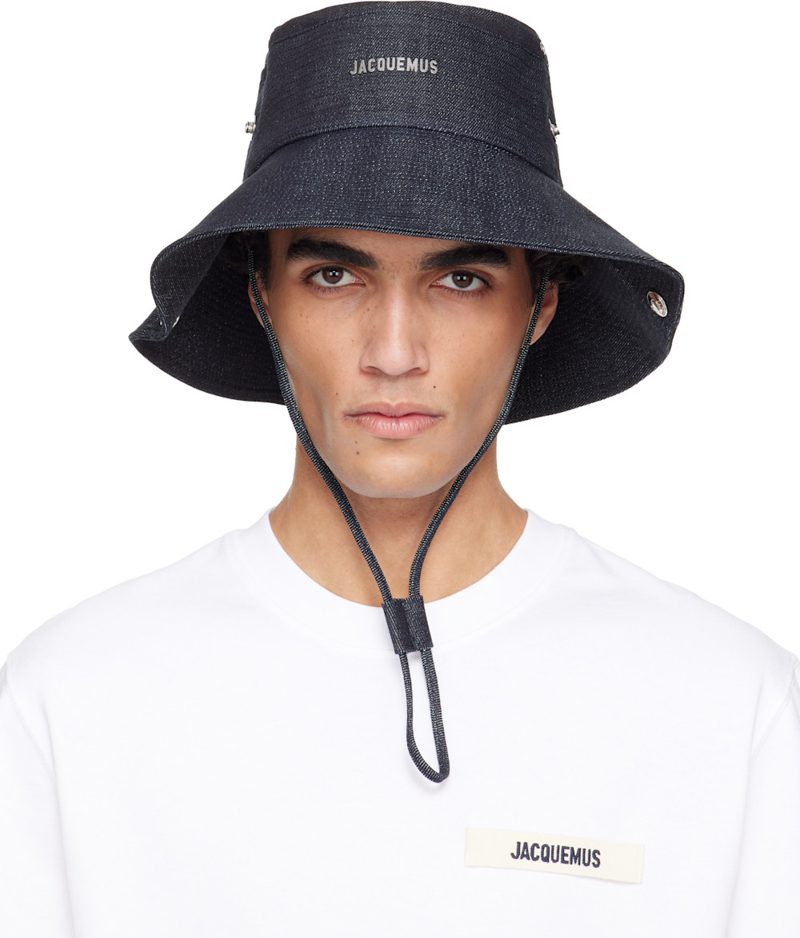 Navy La Croisiere The de-Nimes Denim Bucket Hat 261553M140011