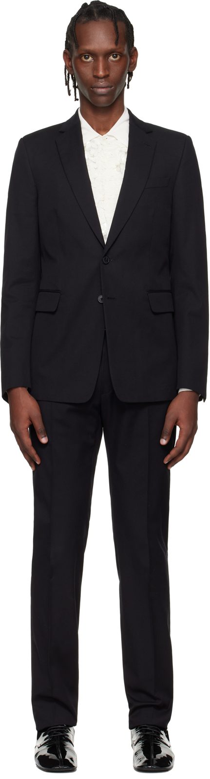 Black Single-Breasted Suit 261358M196001