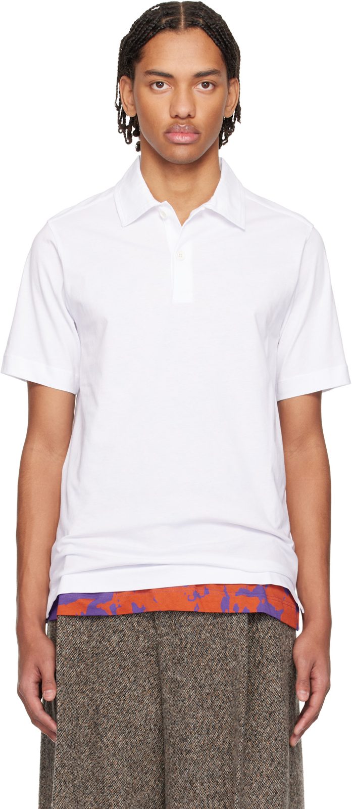 White Cotton Polo 261358M212032
