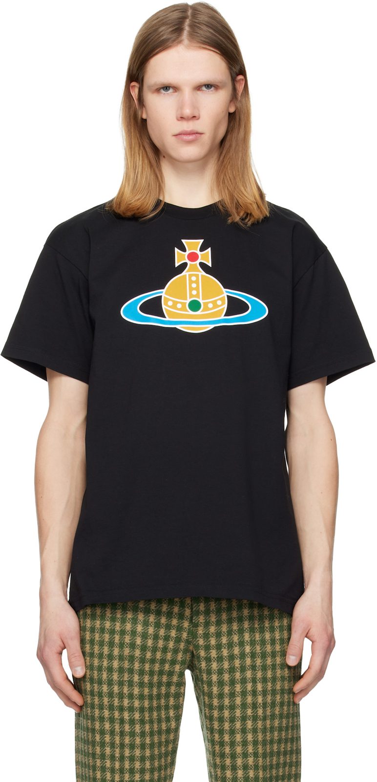 Black Oversized Orb Classic T-shirt 261314M213035