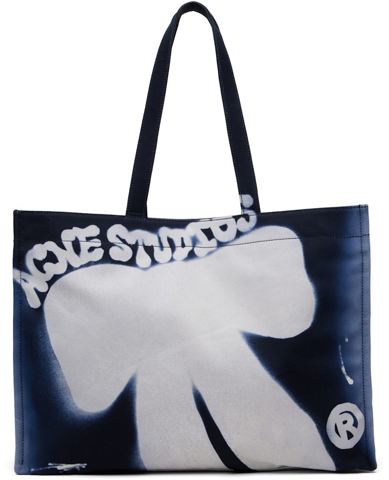 Navy Logo Shopper Tote 261129F049004