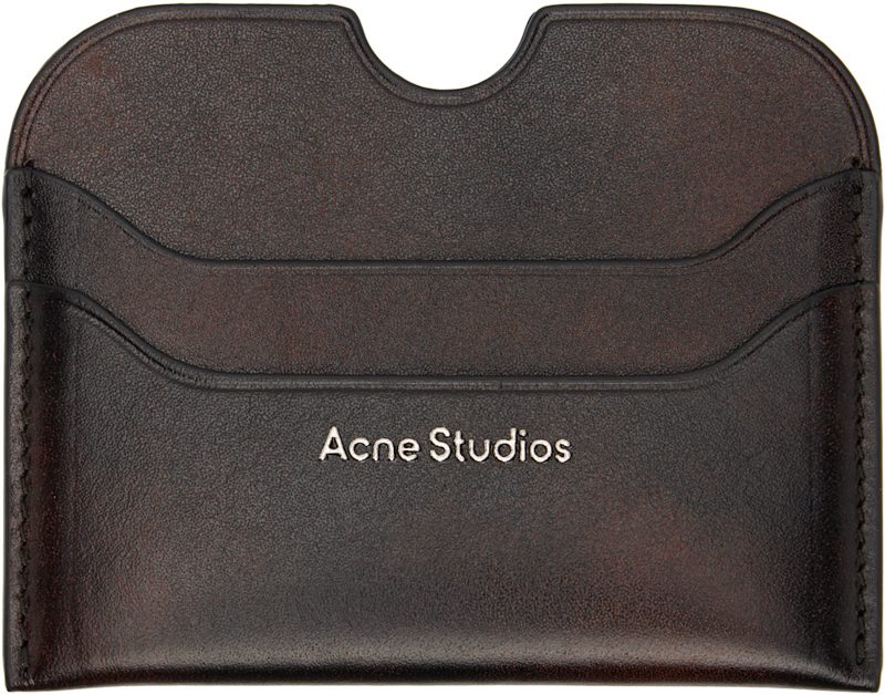 Brown Leather Card Holder 261129F037006