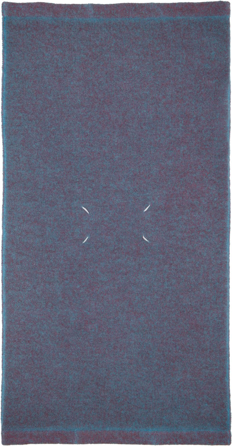 Blue Knit Scarf 261168F028005