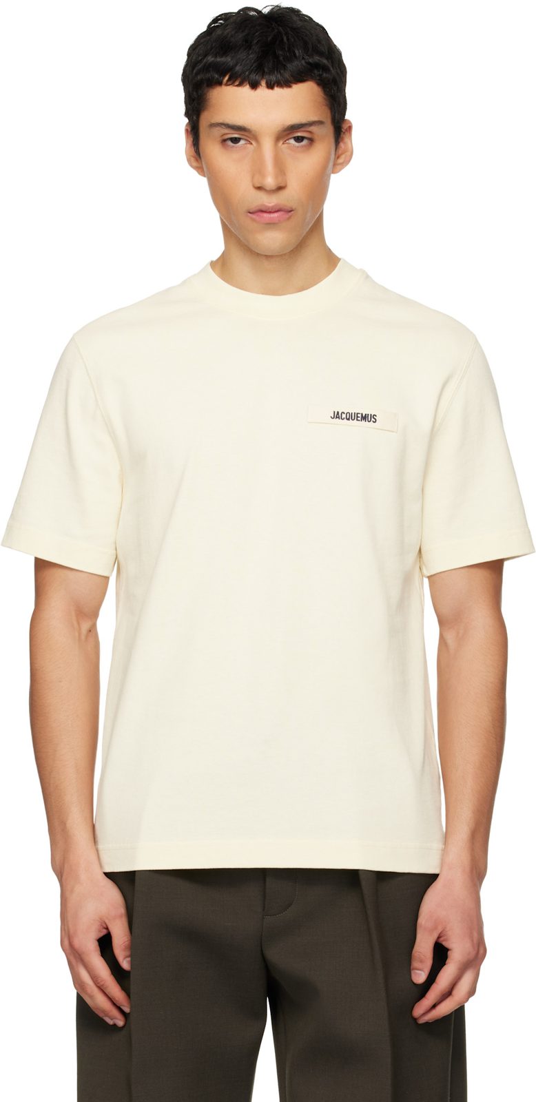 Beige Les Classiques The Gros Grain T-shirt 261553M213003