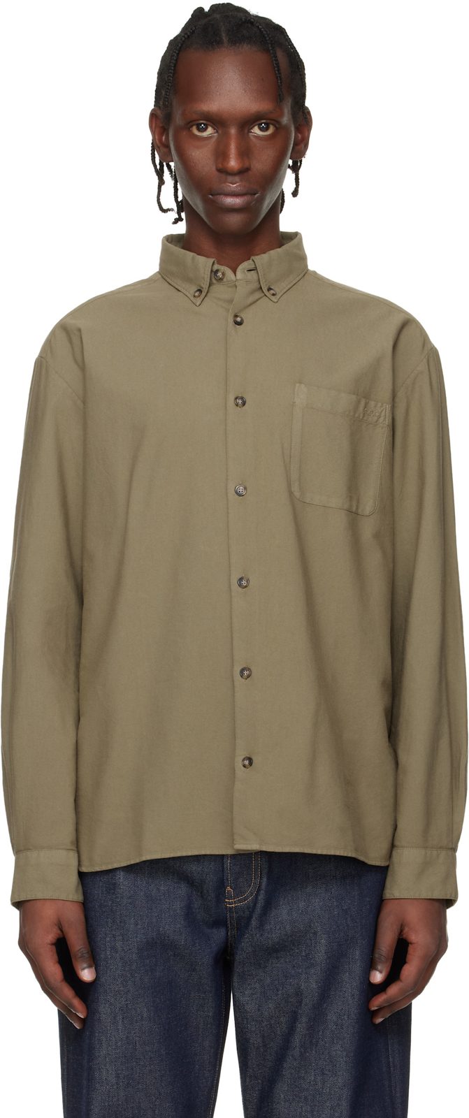 Khaki Mateo Logo Shirt 261252M192017