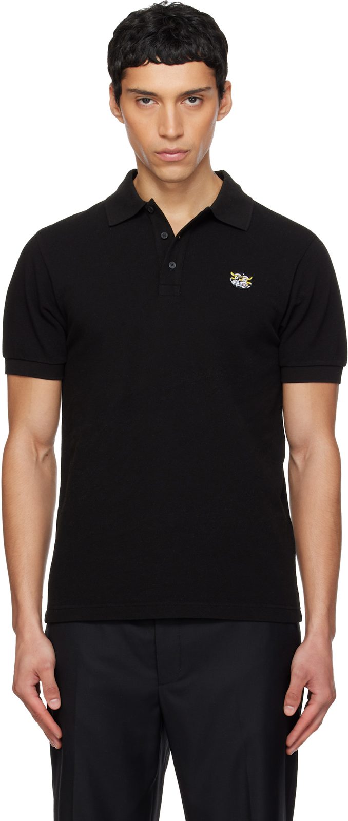 Black [겐조] Paris Wild Tiger Slim Polo 261387M212001