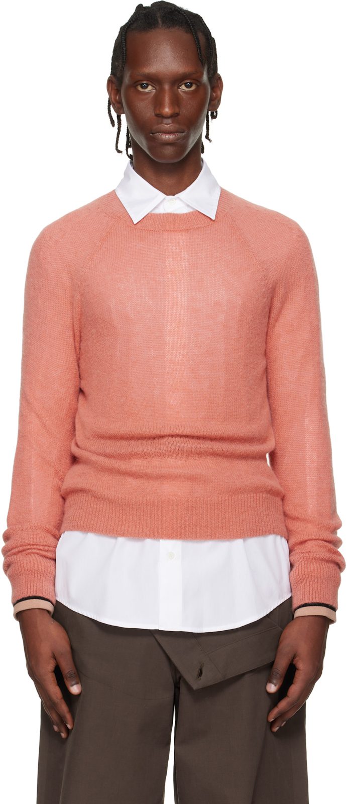 Pink Alpaca Sweater 261358M201008