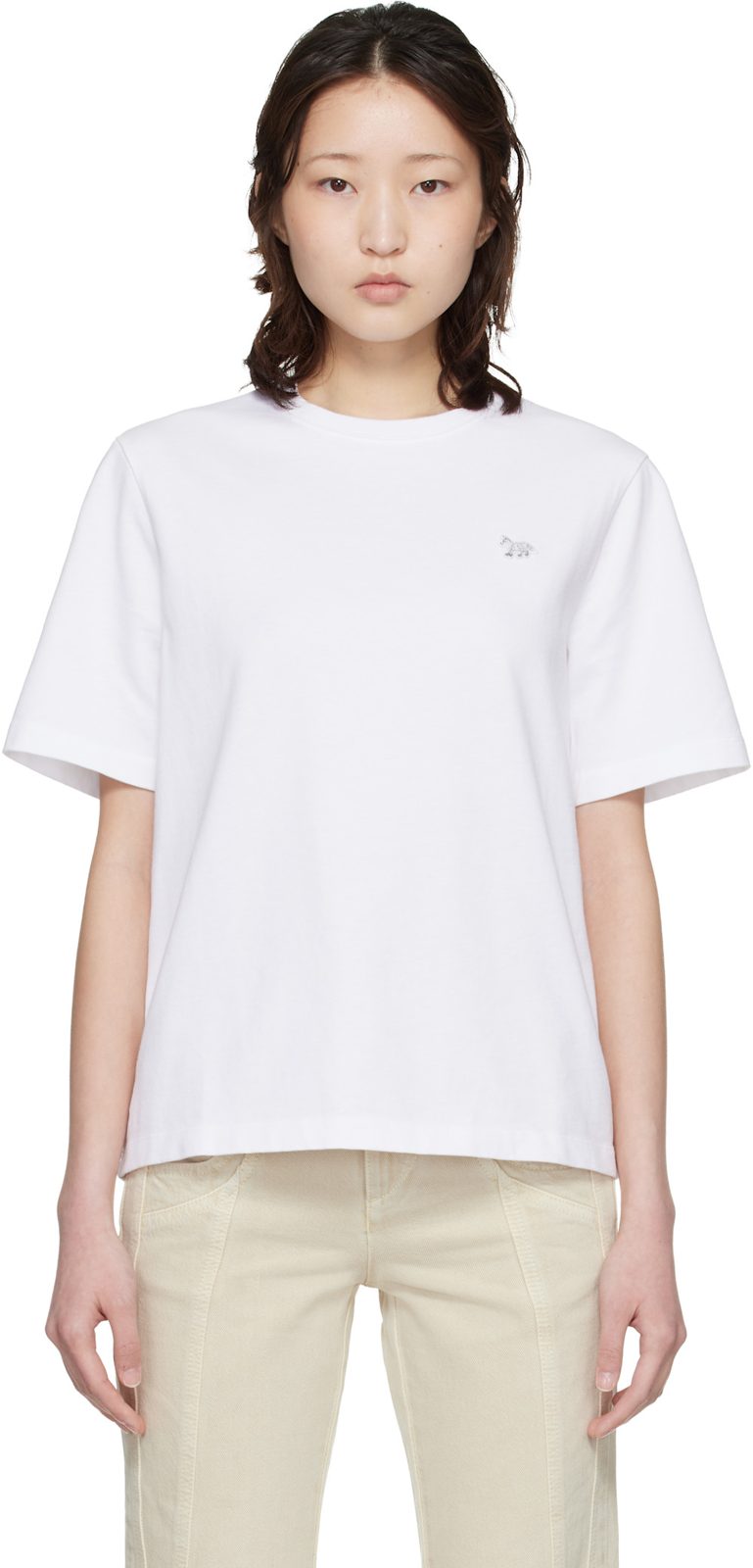 Maison Kitsune White Baby Fox Comfort T-shirt 261389F110027