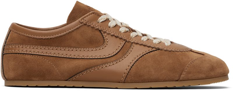Tan Suede Sneakers 261358M237016