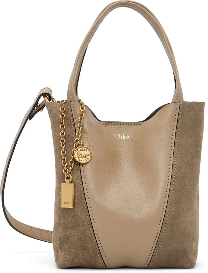 Beige Small Chloe Spin Tote 261338F049004