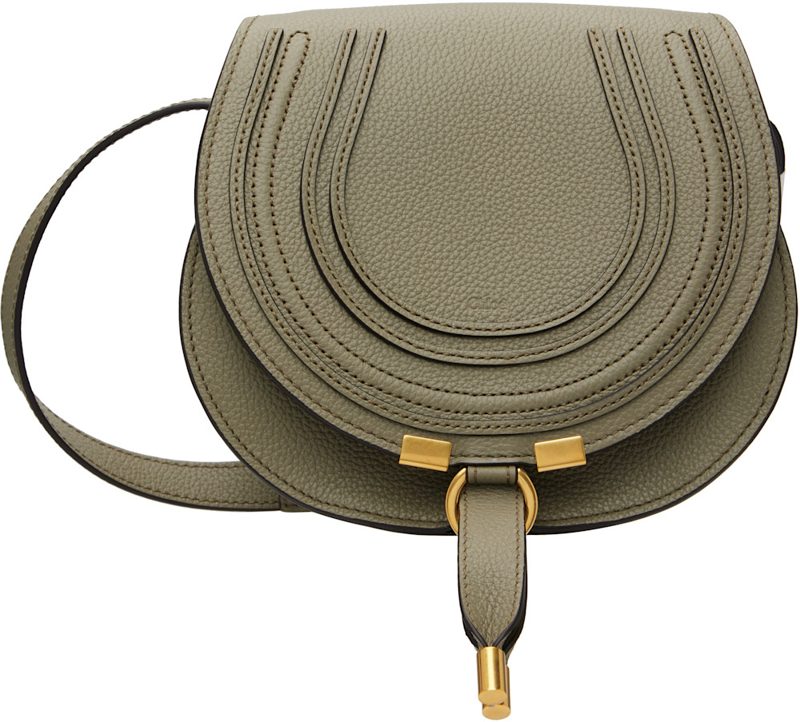 Chloe Taupe Small Marcie Saddle Bag 261338F048011