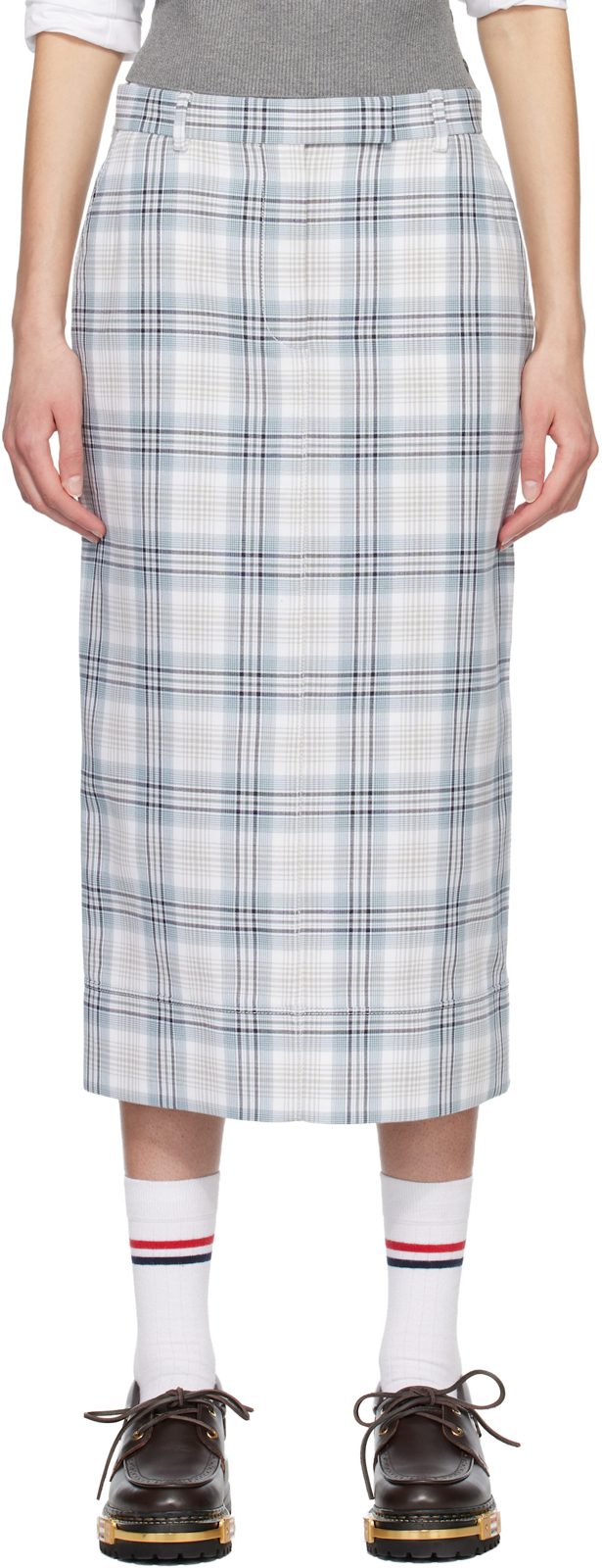 Gray & [오프화이트] Beltloop Sack Midi Skirt 261381F092004