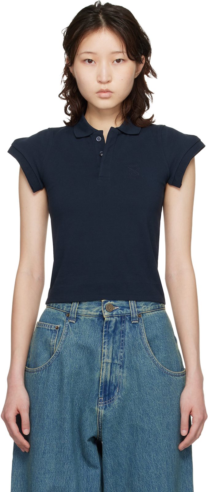 Navy Sleeves To Front Polo 261669F108000