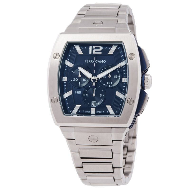 F-80 Chronograph Quartz Blue Dial Mens Watch SFKE00724