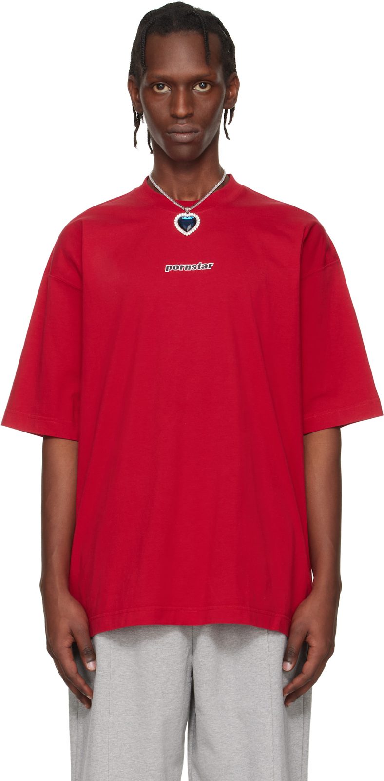 Red Pornstar T-shirt 261669M213019