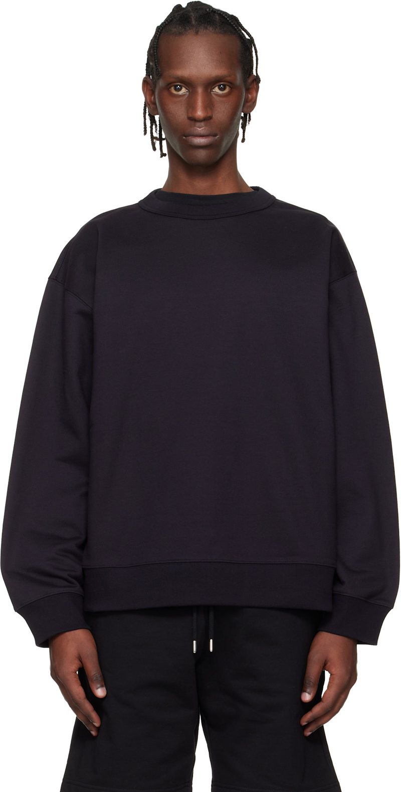 Navy Oversized Sweatshirt 261358M204002