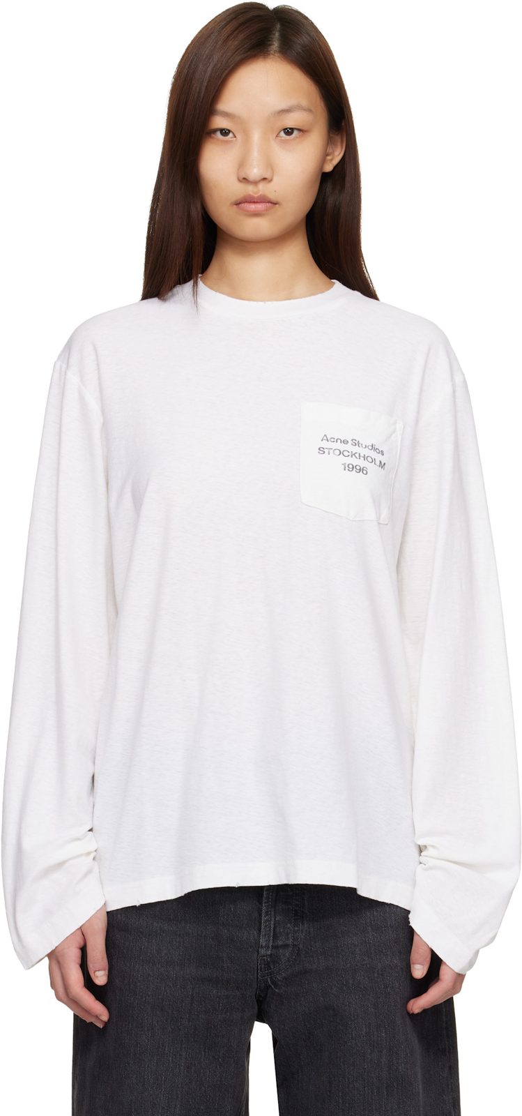 White Logo T-shirt 261129F110000