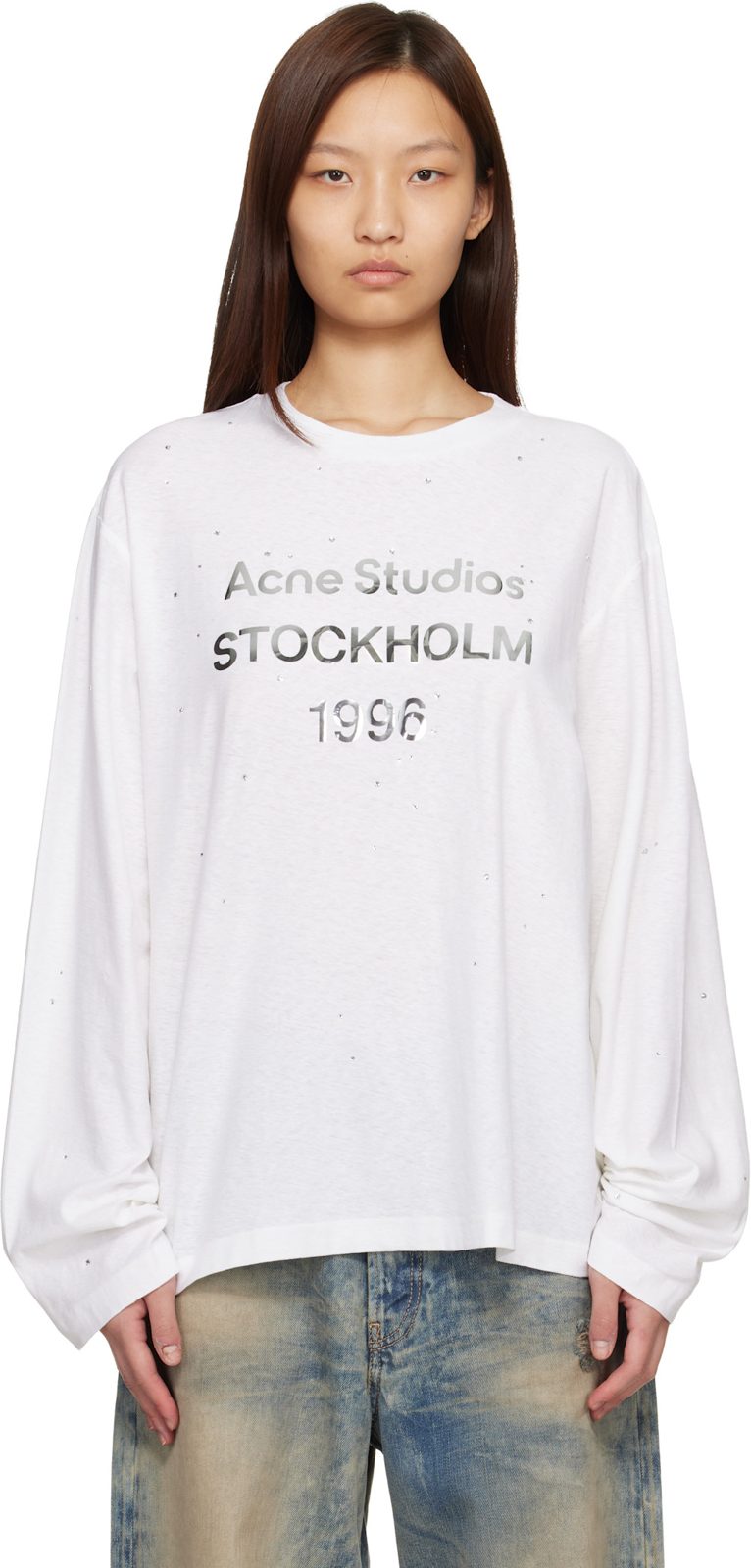 White Logo T-shirt 261129F110003