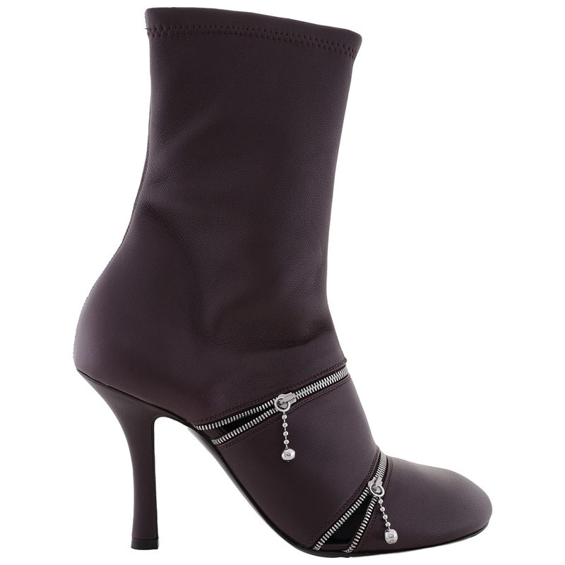 Peep 100mm Leather Boots