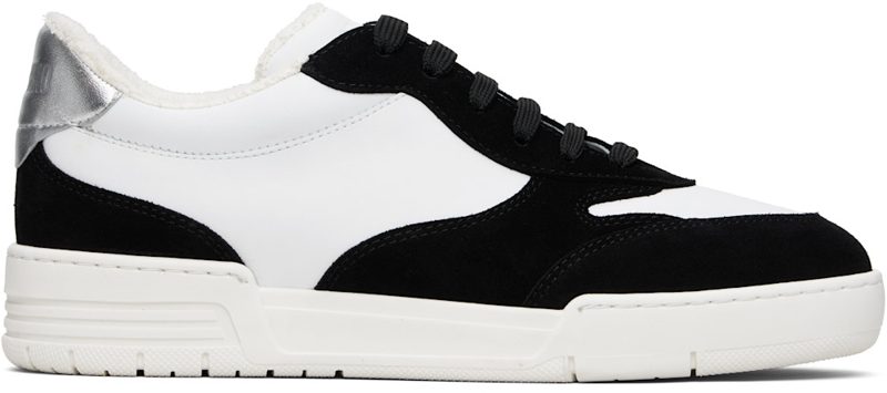 Moschino Black & White Streetball Sneakers 261720M237003
