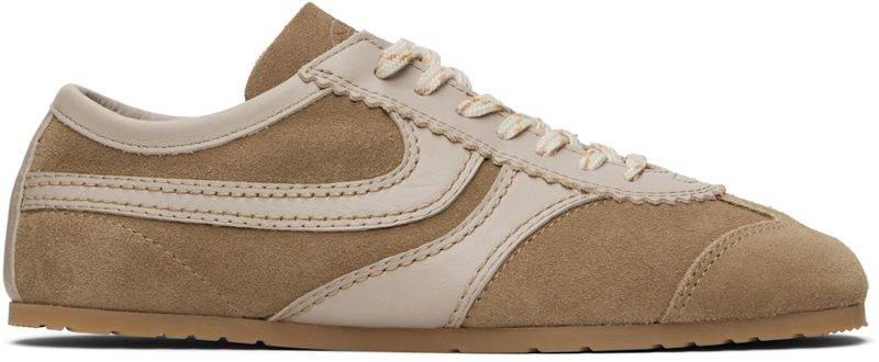 Beige Suede Sneakers 261358F128002