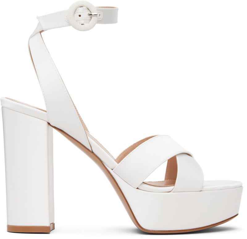 White Sabrina Heeled Sandals 261090F125003