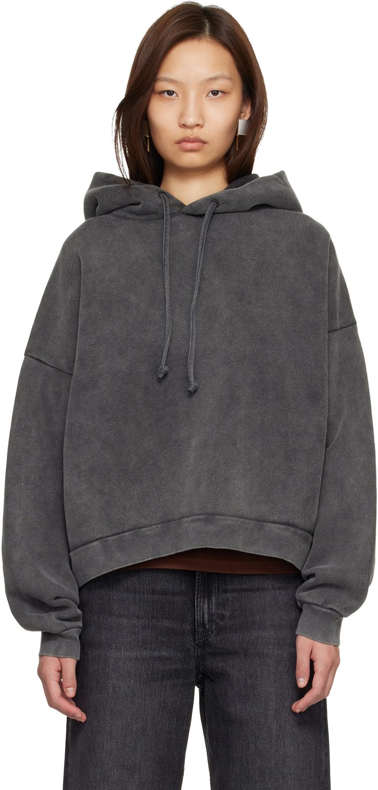 Gray Logo Patch Hoodie 261129F097013