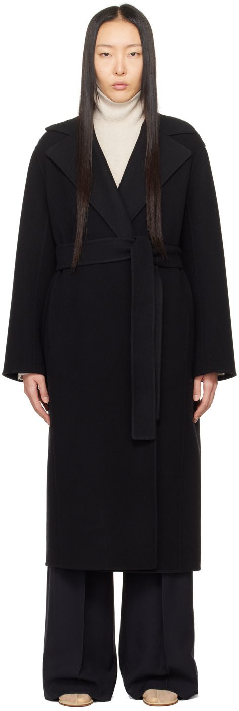 The Row Black Malika Coat 241359F059002