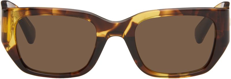 Brown Intrecciato Square Sunglasses 261798M134006