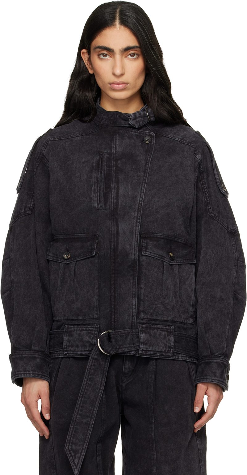Black Isalya Denim Jacket 261600F063000
