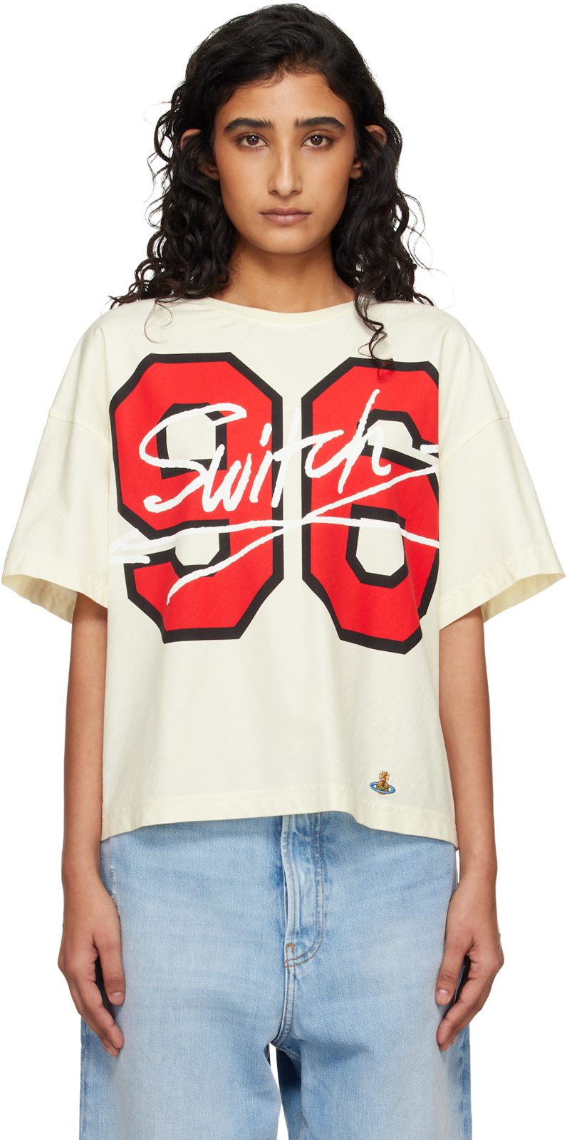 오프화이트 Cotton Jersey 96 Switch Box T-shirt 261314F110033