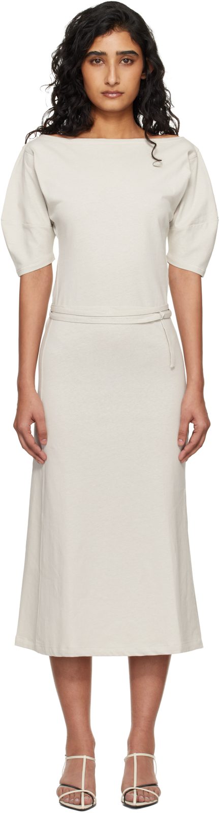 오프화이트 Off Shoulder Midi Dress 261646F054011