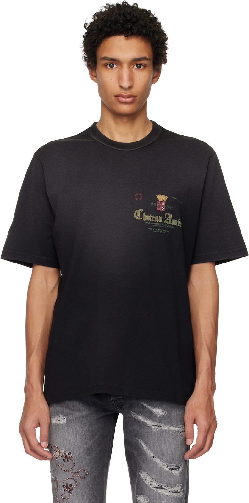 Black Chateau Crown T-shirt 261886M213076