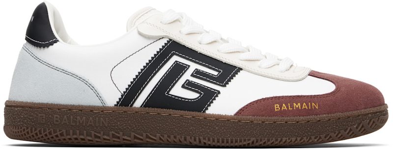 White Swan Suede & Nylon Sneakers 261251M237009