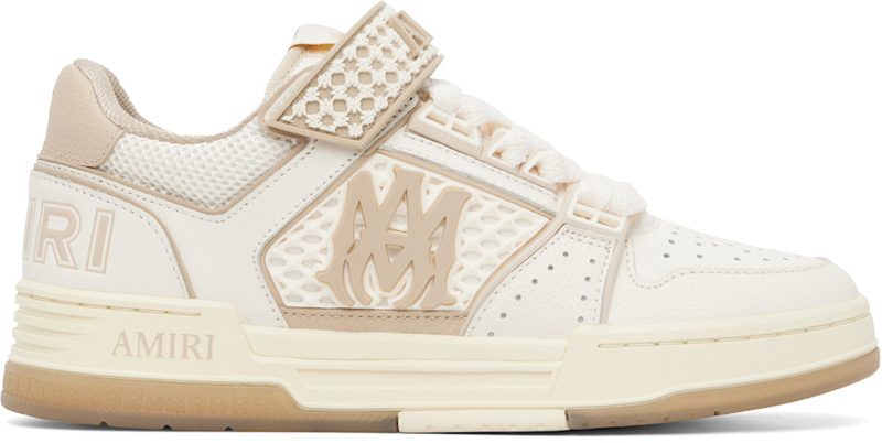 White & Beige MA Skyline Sneakers 261886M237028