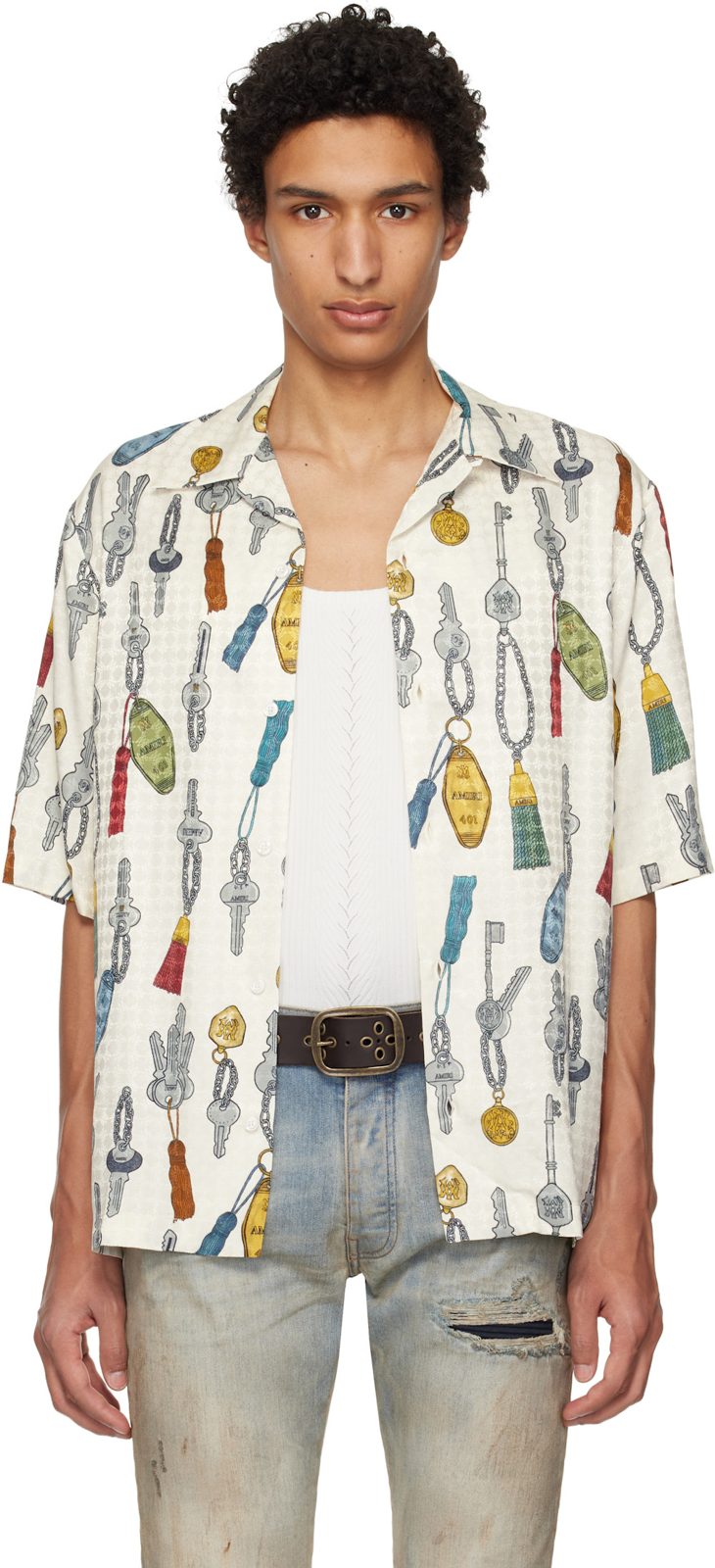 오프화이트 Keys Camp Shirt 261886M192045
