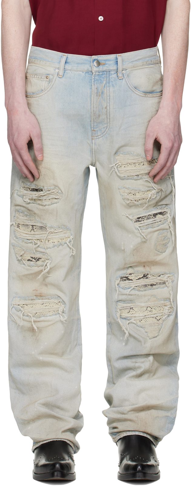 Blue Snake Thrasher Straight Jeans 261886M186058
