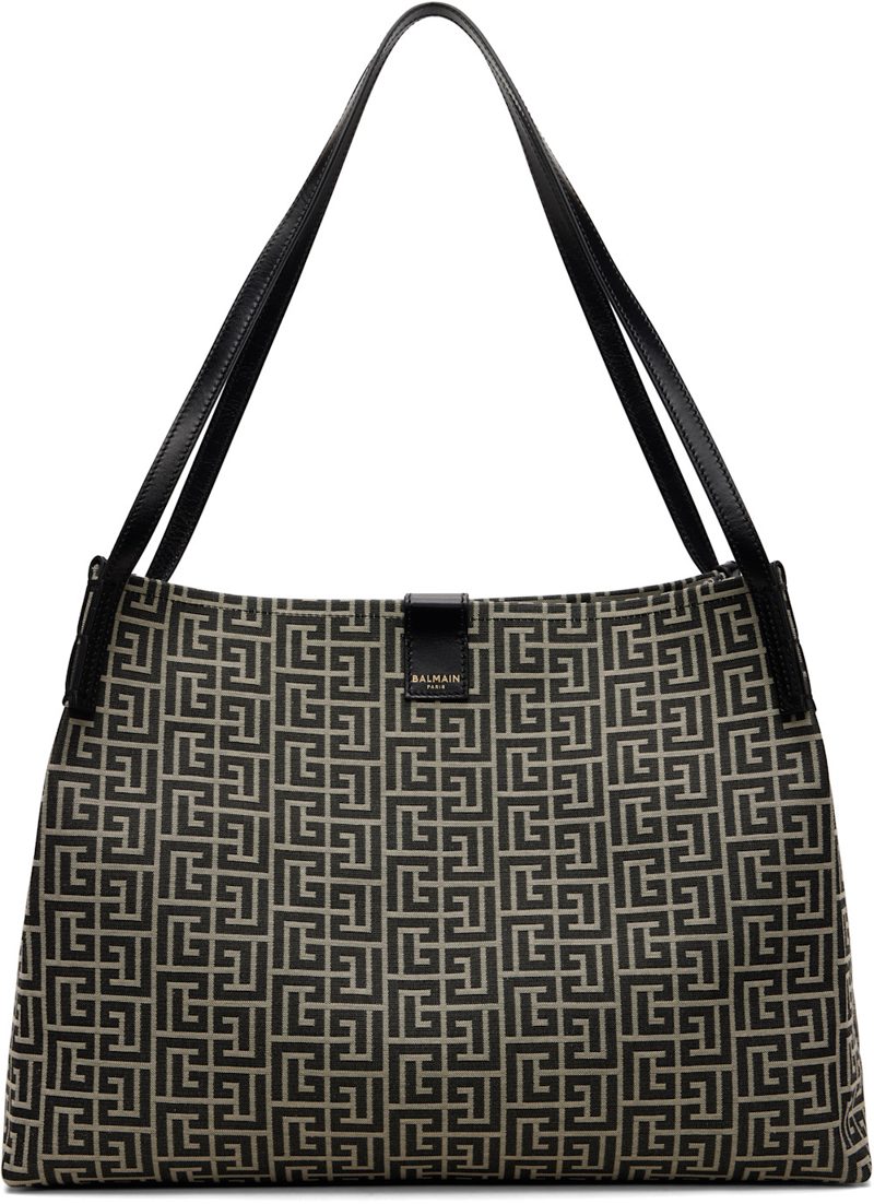 Black & [오프화이트] Medium Release Shopper Tote 261251F048010