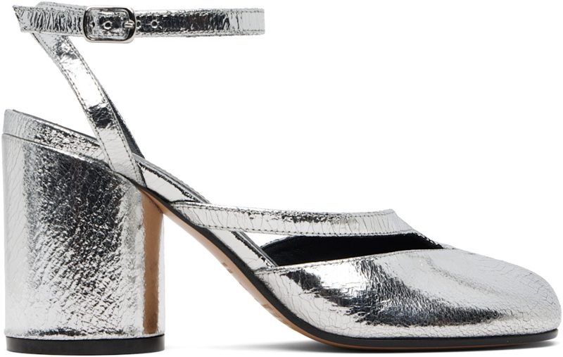 Silver Tabi Pump Heels 261168F122016