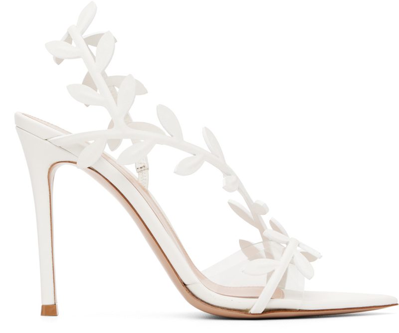 White Flavia Heeled Sandals 261090F125012