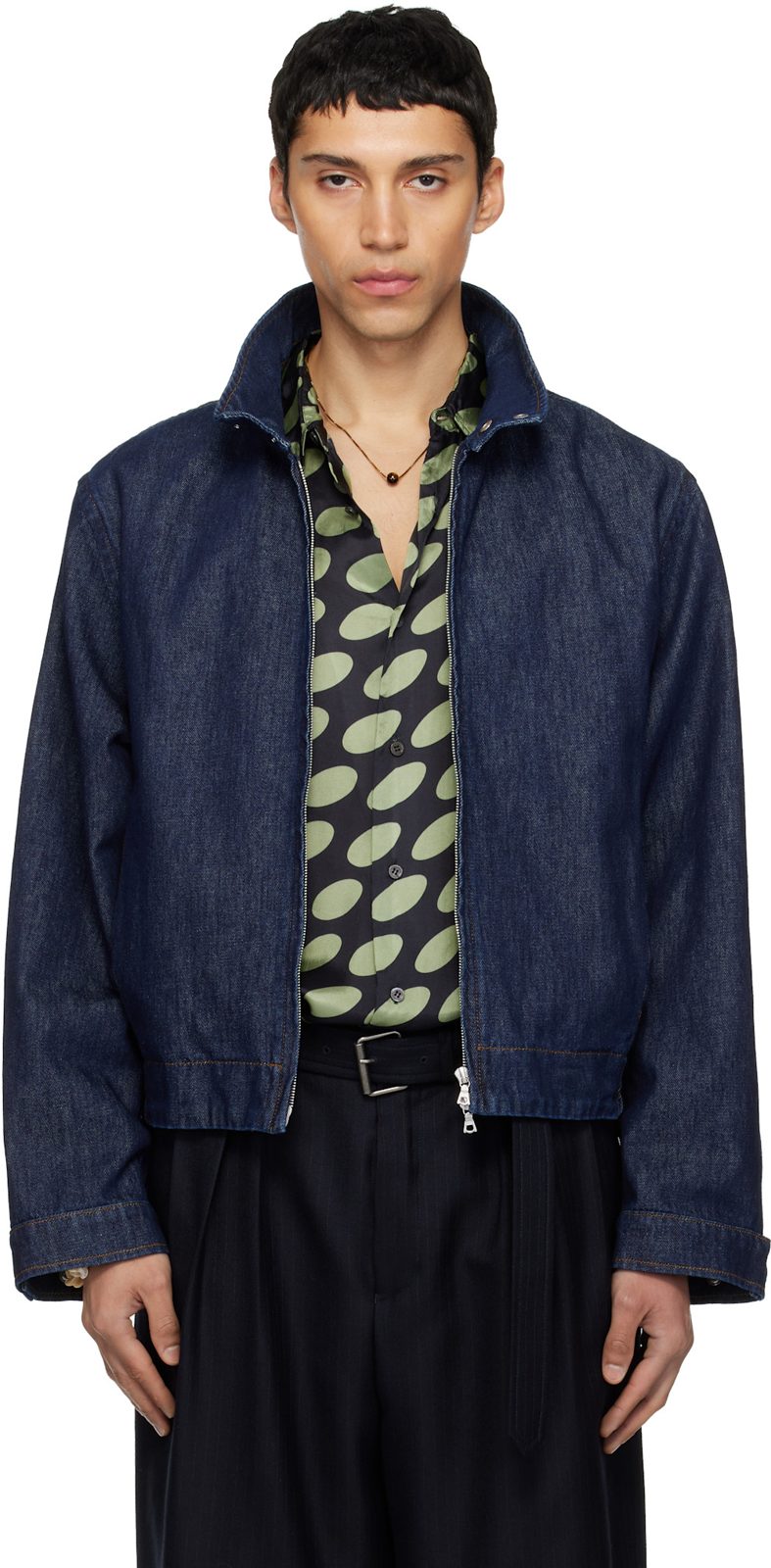 Navy Varington Denim Jacket 261358M177006