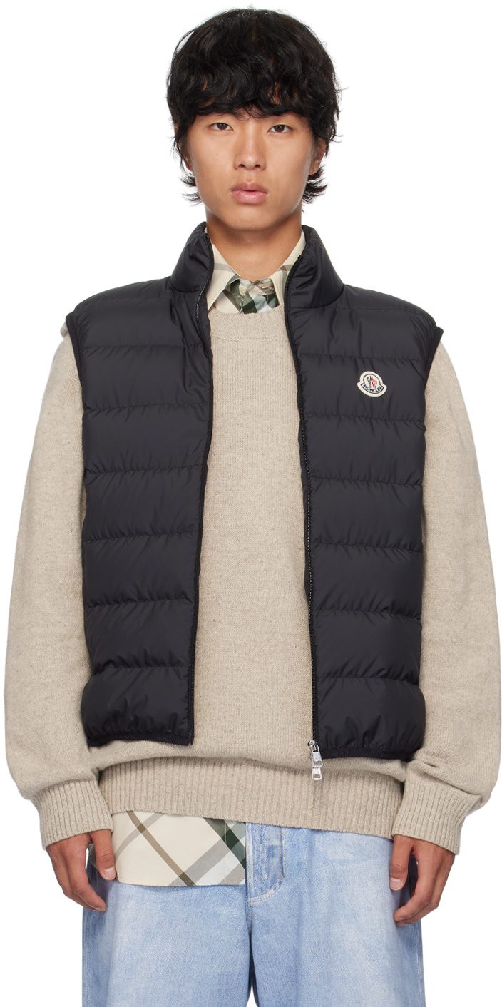 Black Contrin Down Vest 242111M178059