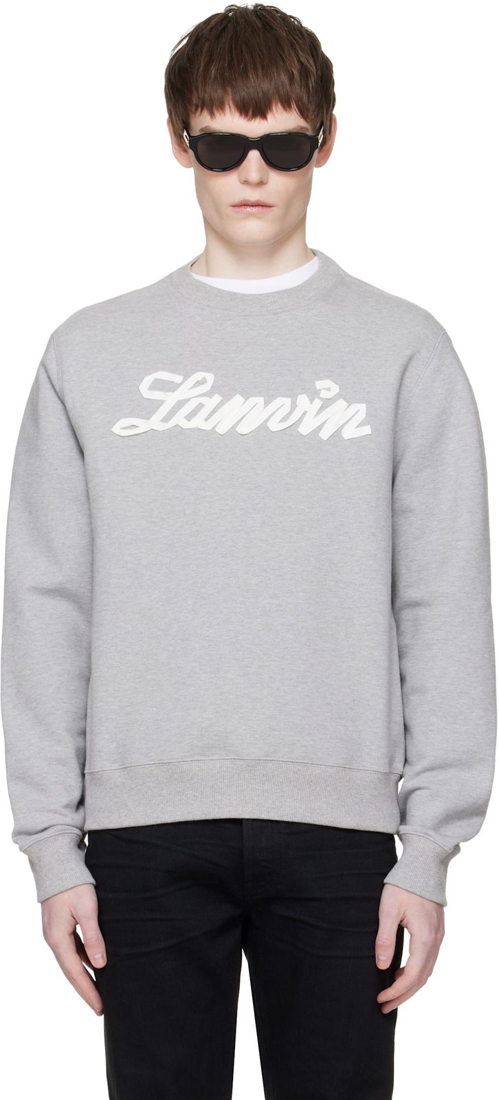Gray [랑방] Ribbon Sweatshirt 261254M204000