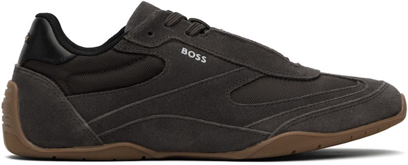 Brown Suede Sneakers 261085M237024